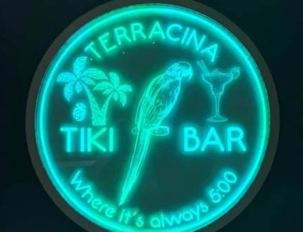 Terracina tiki bar where it's always 5:00